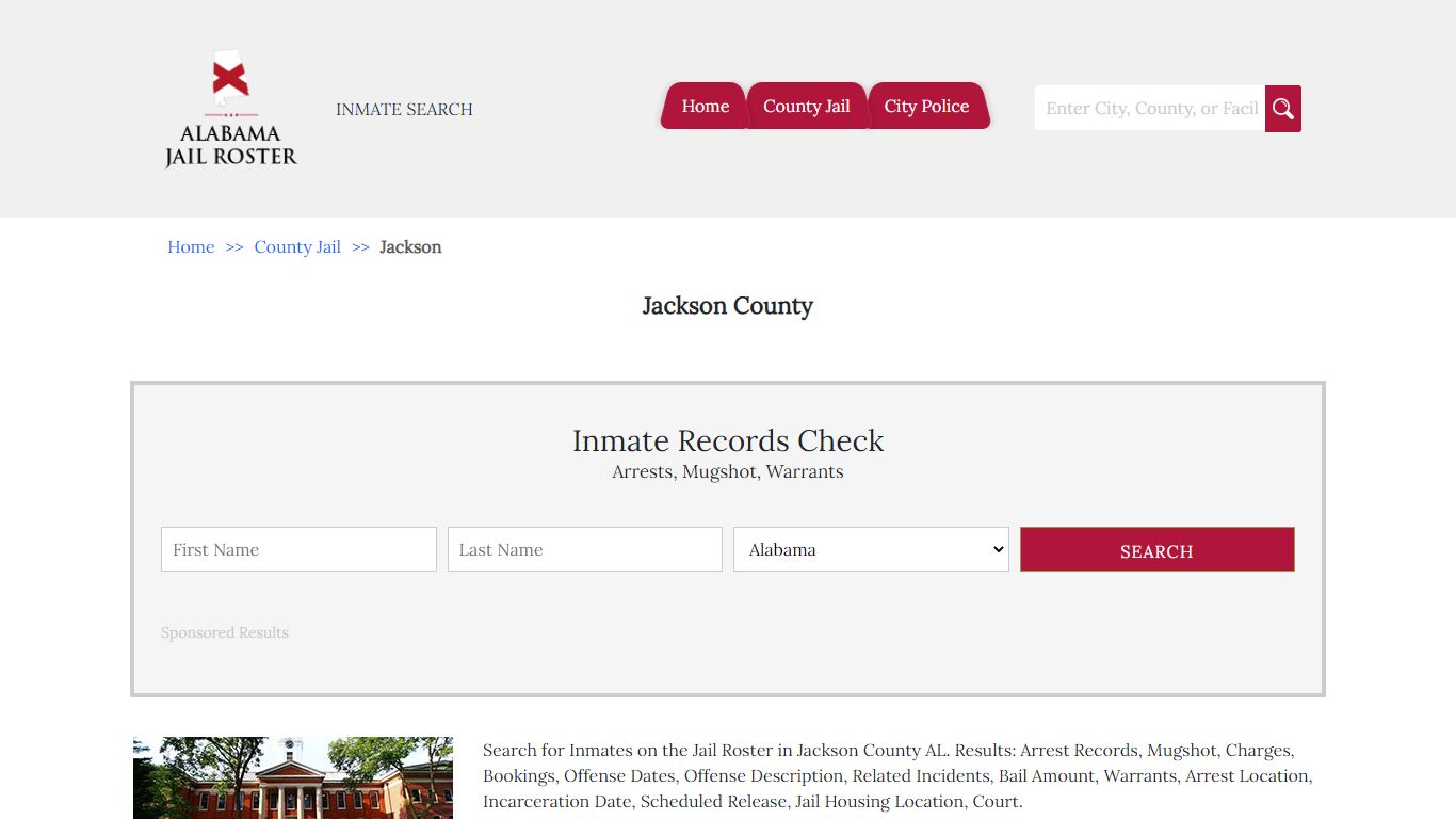 Jackson County | Alabama Jail Inmate Search