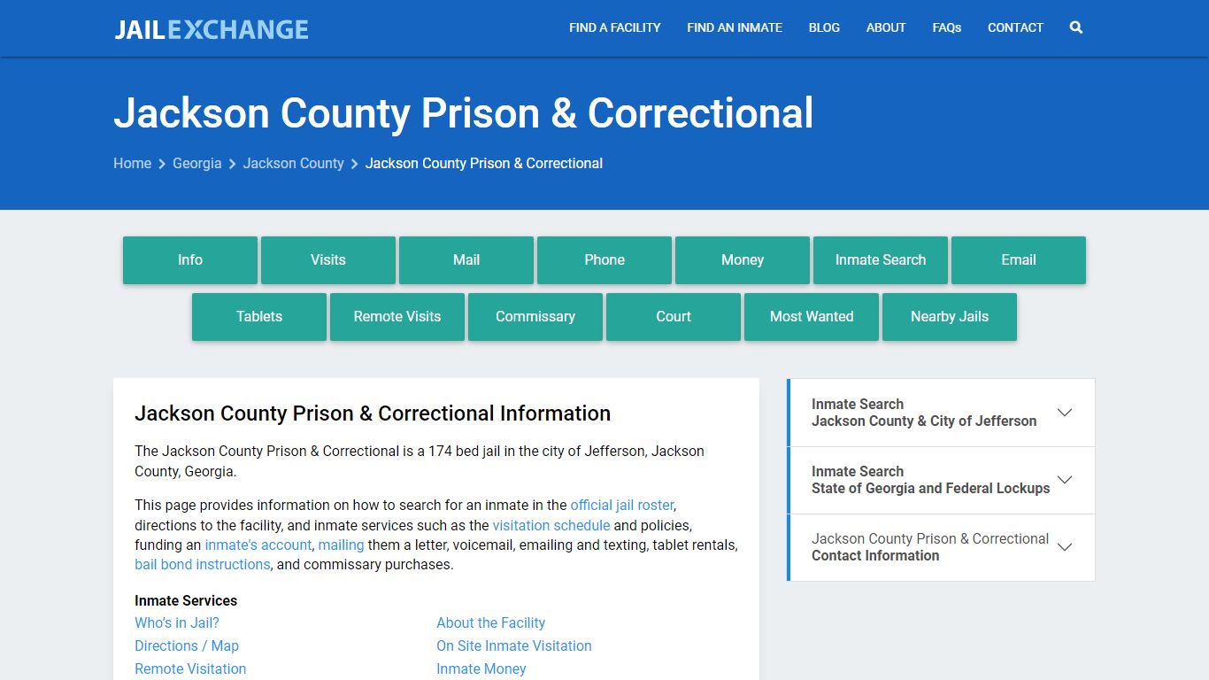 Jackson County Prison & Correctional - Jail Exchange