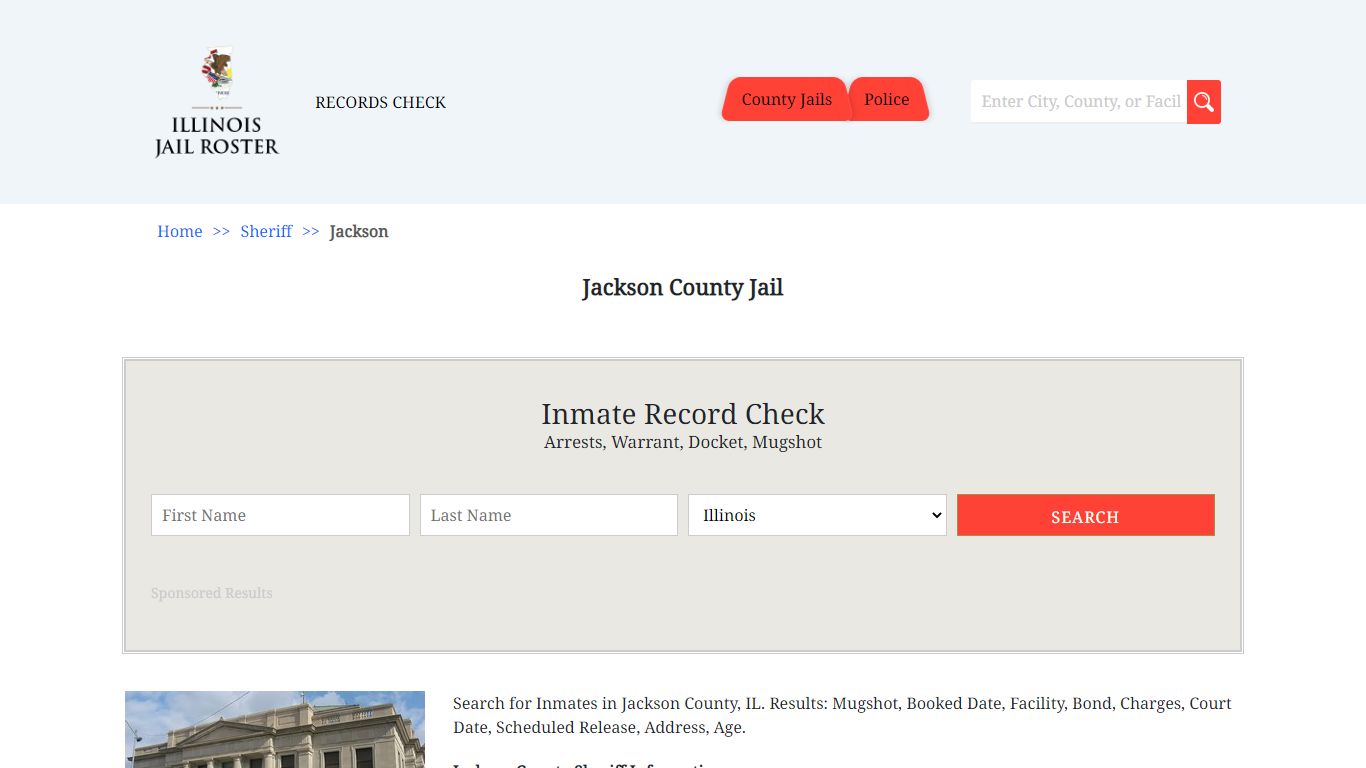 Jackson County Jail | Jail Roster Search