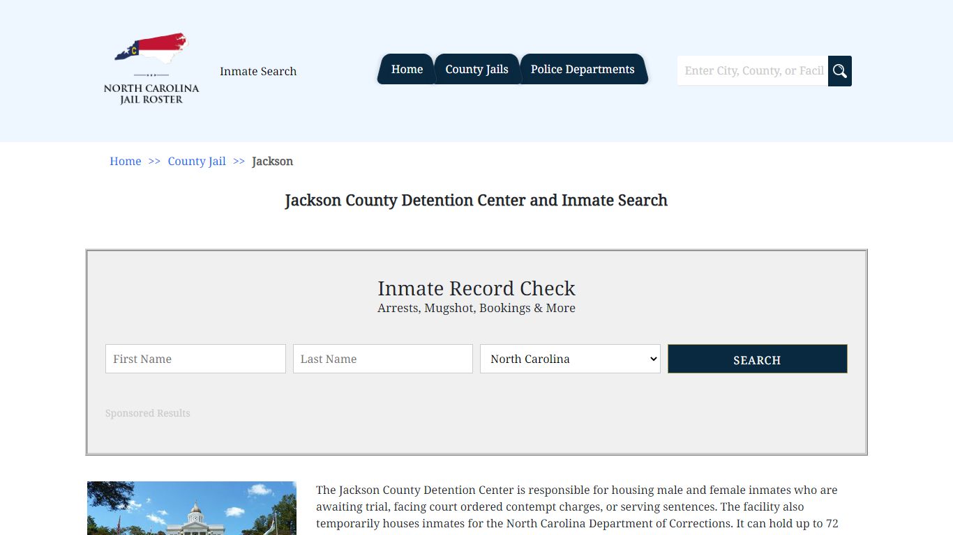 Jackson County Detention Center and Inmate Search | North Carolina Jail ...