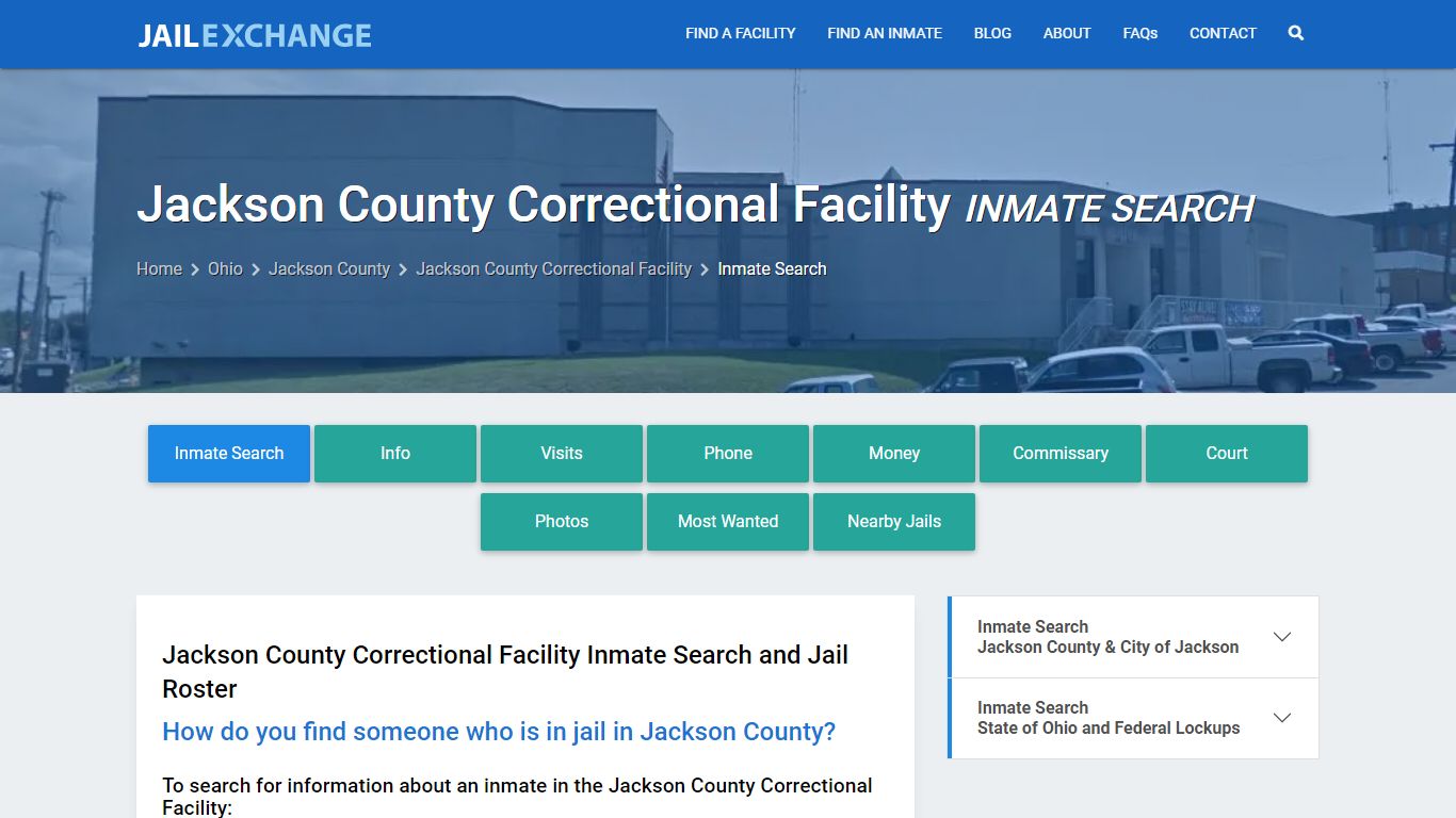 Jackson County Correctional Facility Inmate Search