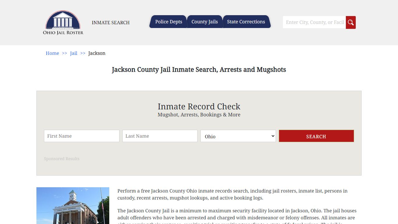 Jackson County Jail Inmate Search, Arrests and Mugshots