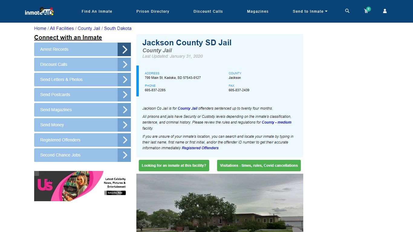 Jackson County SD Jail - Inmate Locator - Kadoka, SD