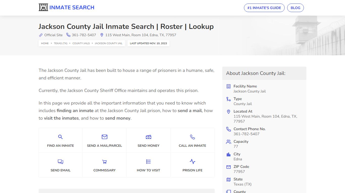Jackson County Jail Inmate Search | Roster | Lookup