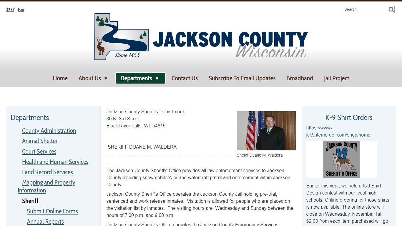Sheriff - Jackson County, WI