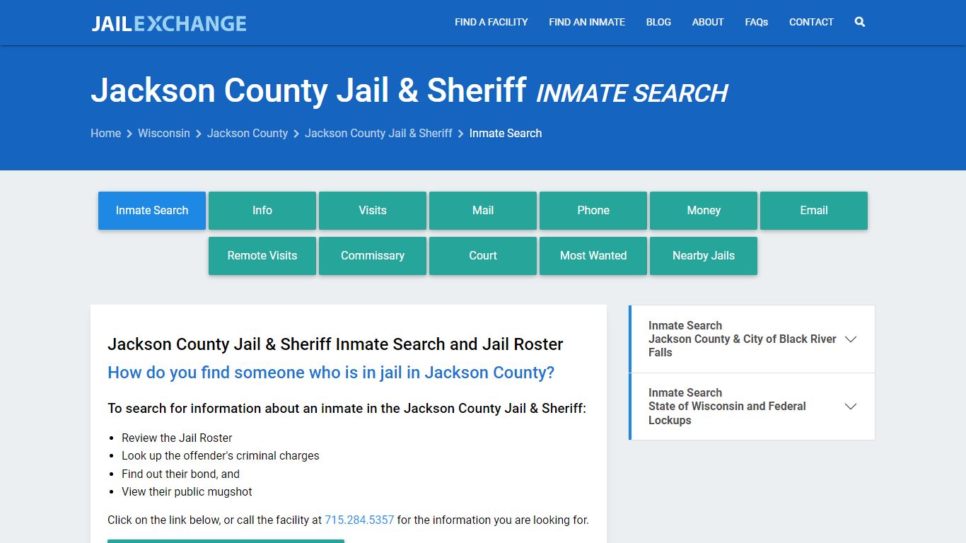Jackson County Jail & Sheriff Inmate Search - Jail Exchange