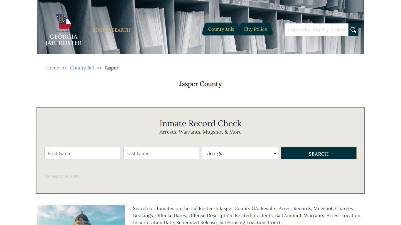 Jasper County | Georgia Jail Inmate Search