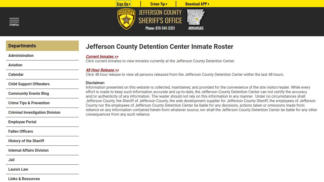 Roster Choose - Jefferson County Sheriff AR
