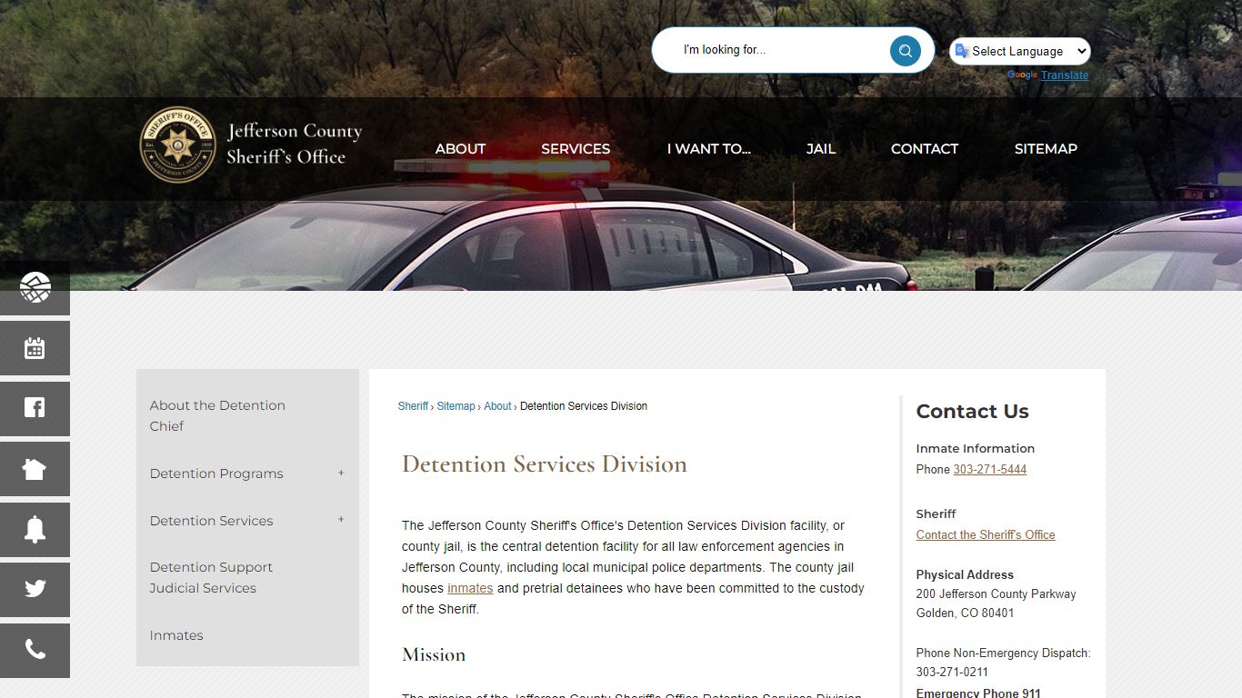 Detention Services Division | Jefferson County, CO