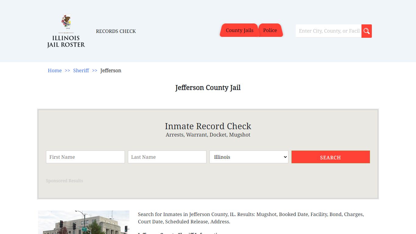 Jefferson County Jail | Jail Roster Search
