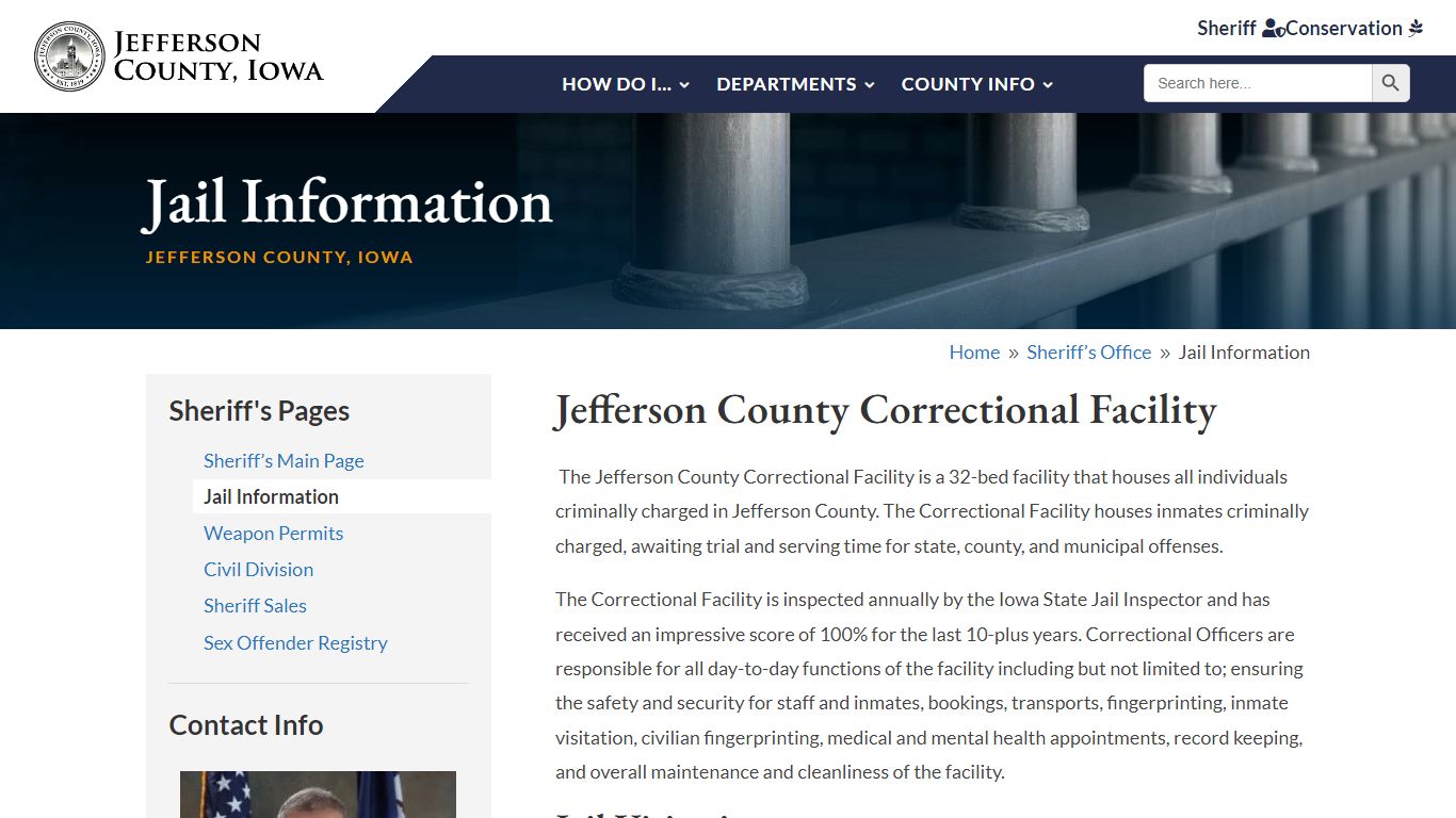 Jail Information - Jefferson County Iowa Government