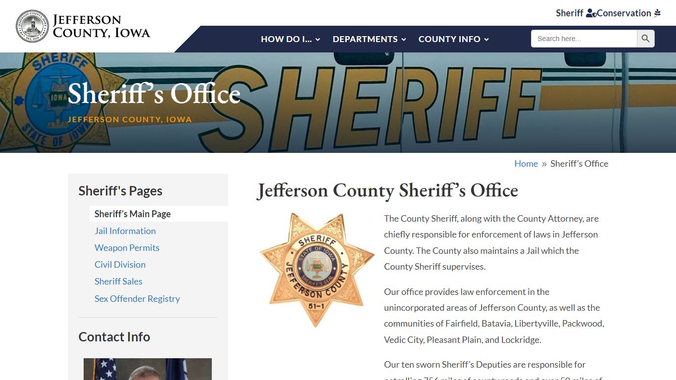 Sheriff's Office - Jefferson County Iowa Government