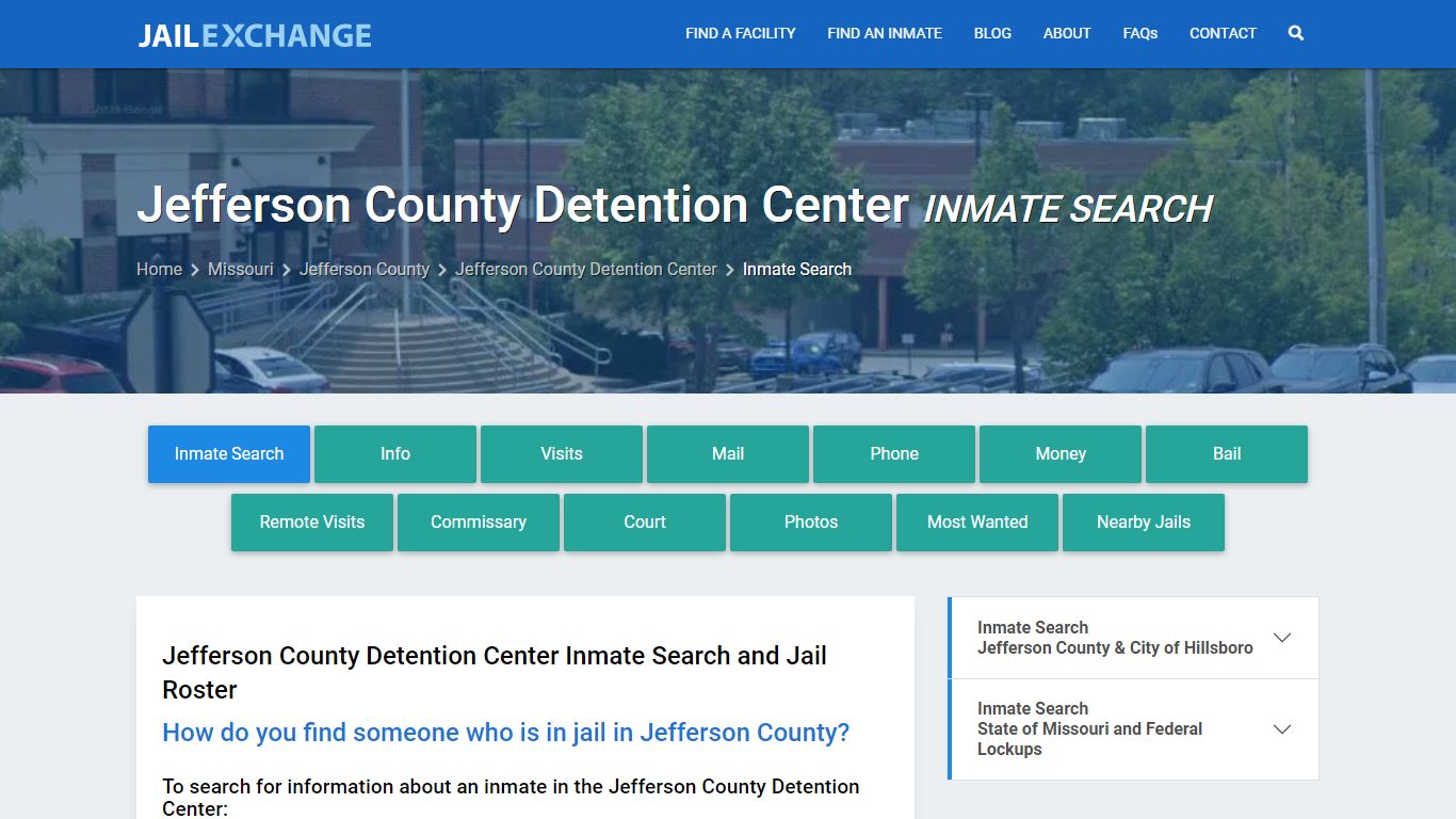 Jefferson County Detention Center Inmate Search - Jail Exchange