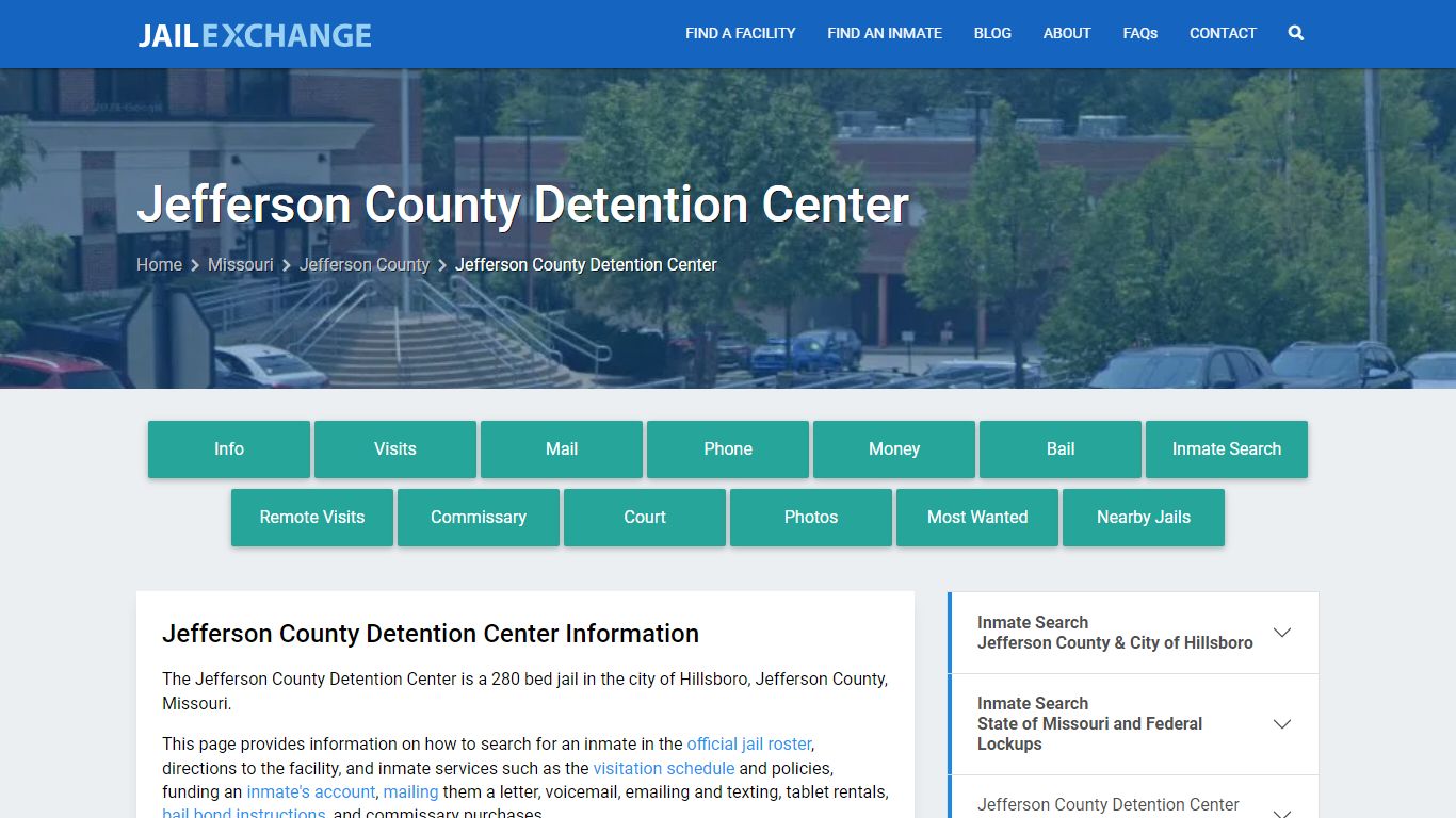 Jefferson County Detention Center, MO Inmate Search, Information