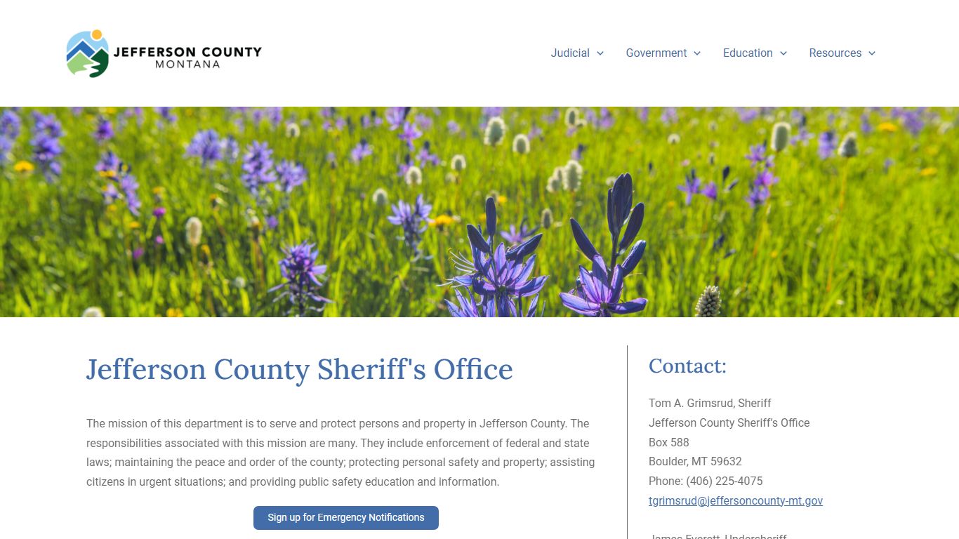 Sheriff's Office - Jefferson County Montana