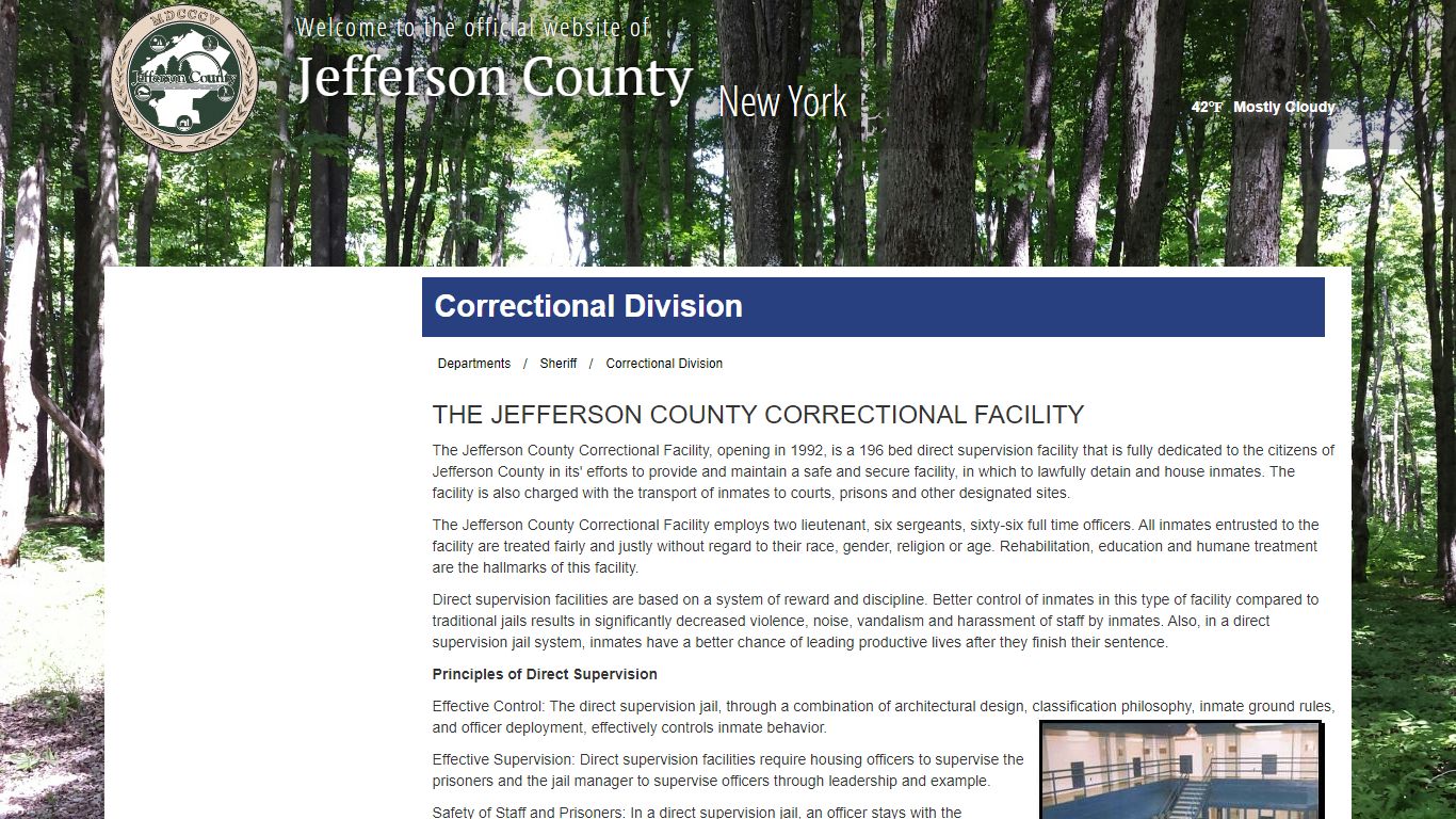 Welcome to Jefferson County, New York - Correctional Division