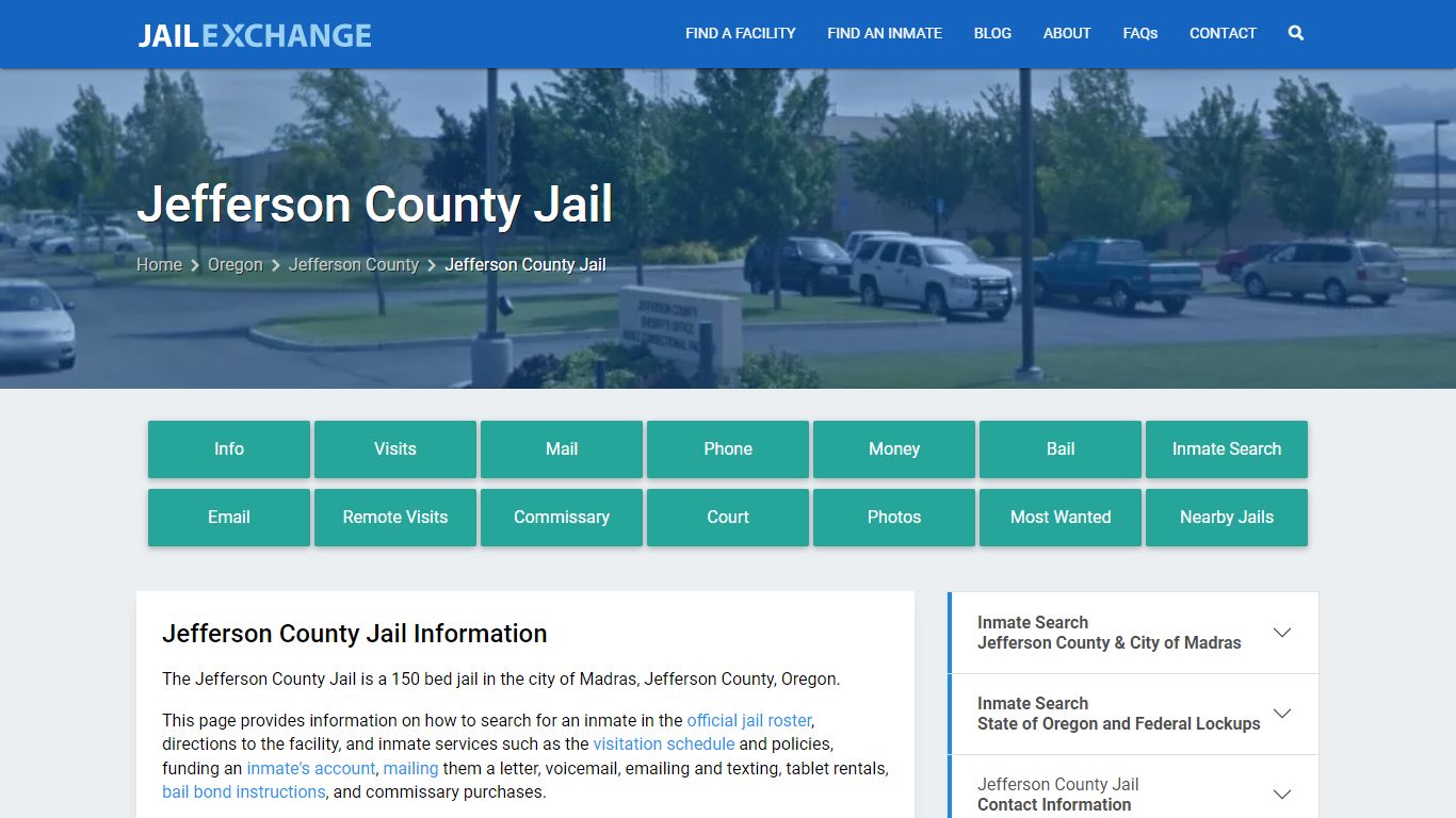 Jefferson County Jail, OR Inmate Search, Information