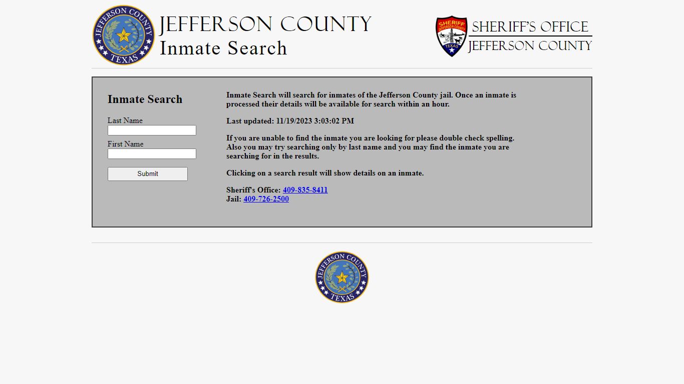 Jefferson County Inmate Search