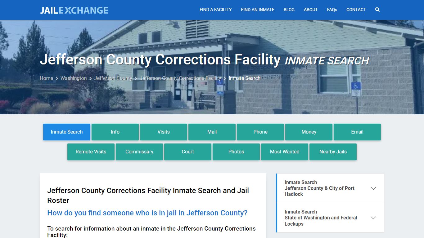 Jefferson County Corrections Facility Inmate Search - Jail Exchange