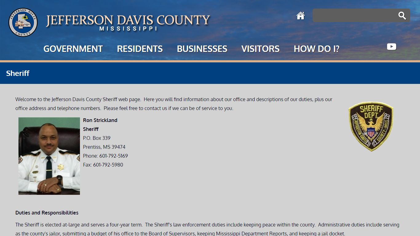 Sheriff | Jefferson Davis County