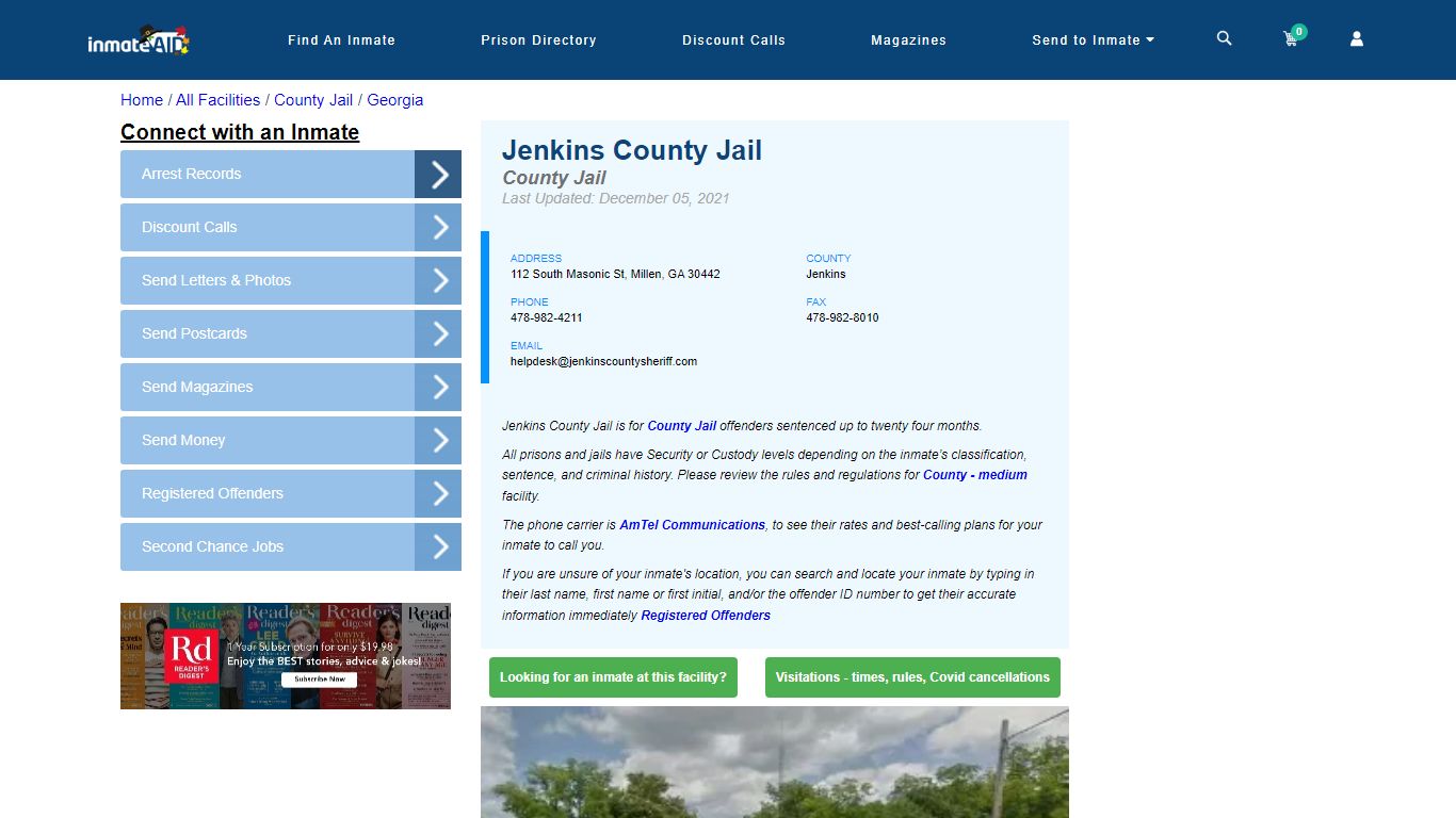 Jenkins County Jail - Inmate Locator - Millen, GA