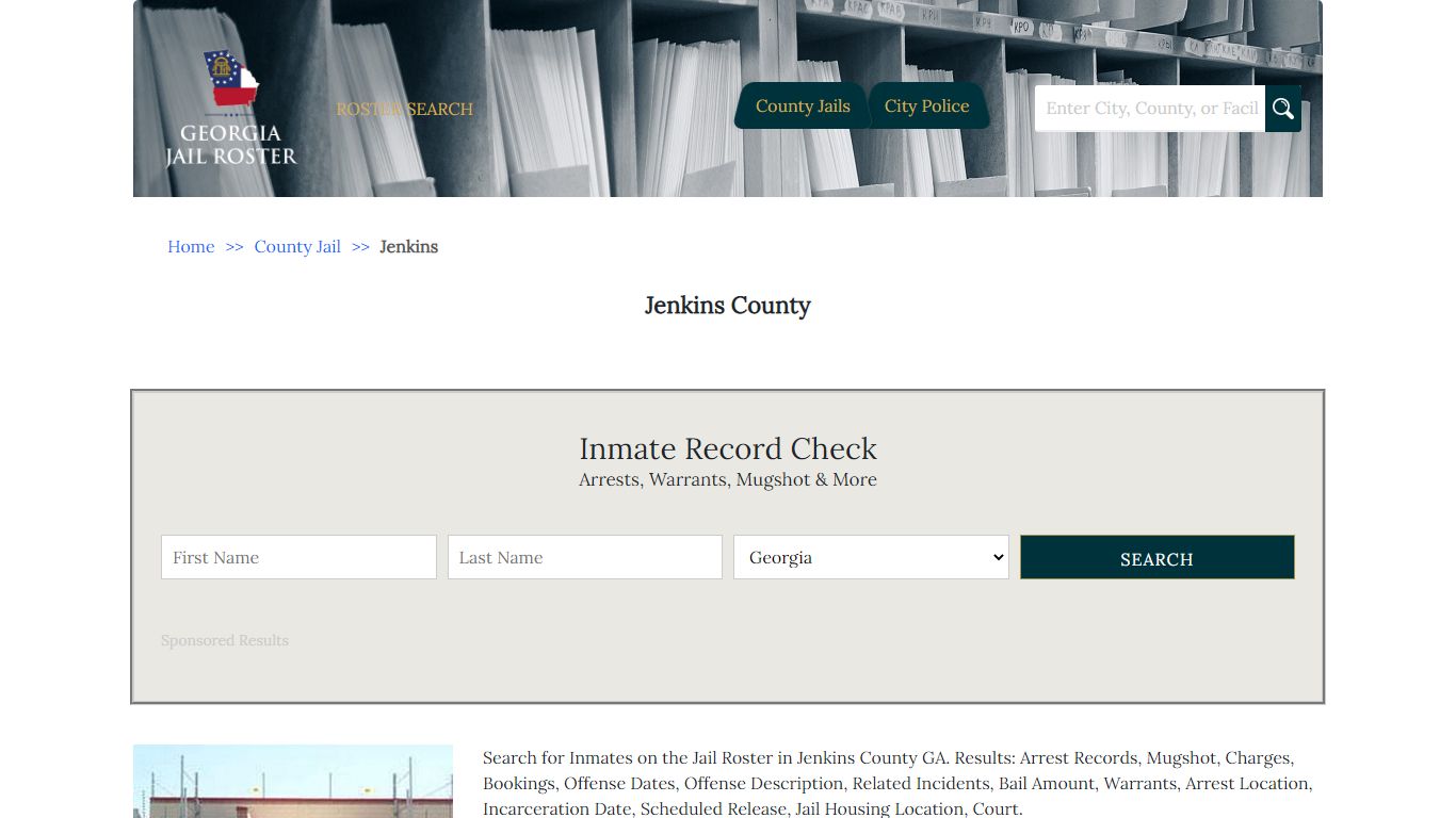 Jenkins County | Georgia Jail Inmate Search