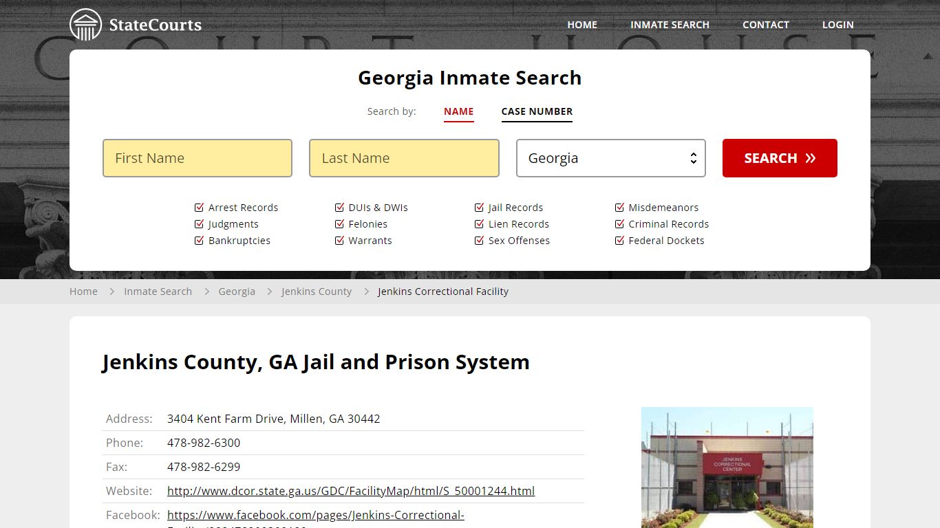 Jenkins County, GA Jail and Prison System - State Courts