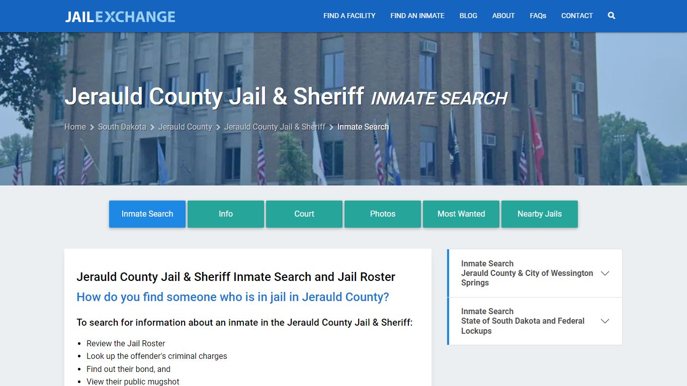 Jerauld County Jail & Sheriff Inmate Search - Jail Exchange
