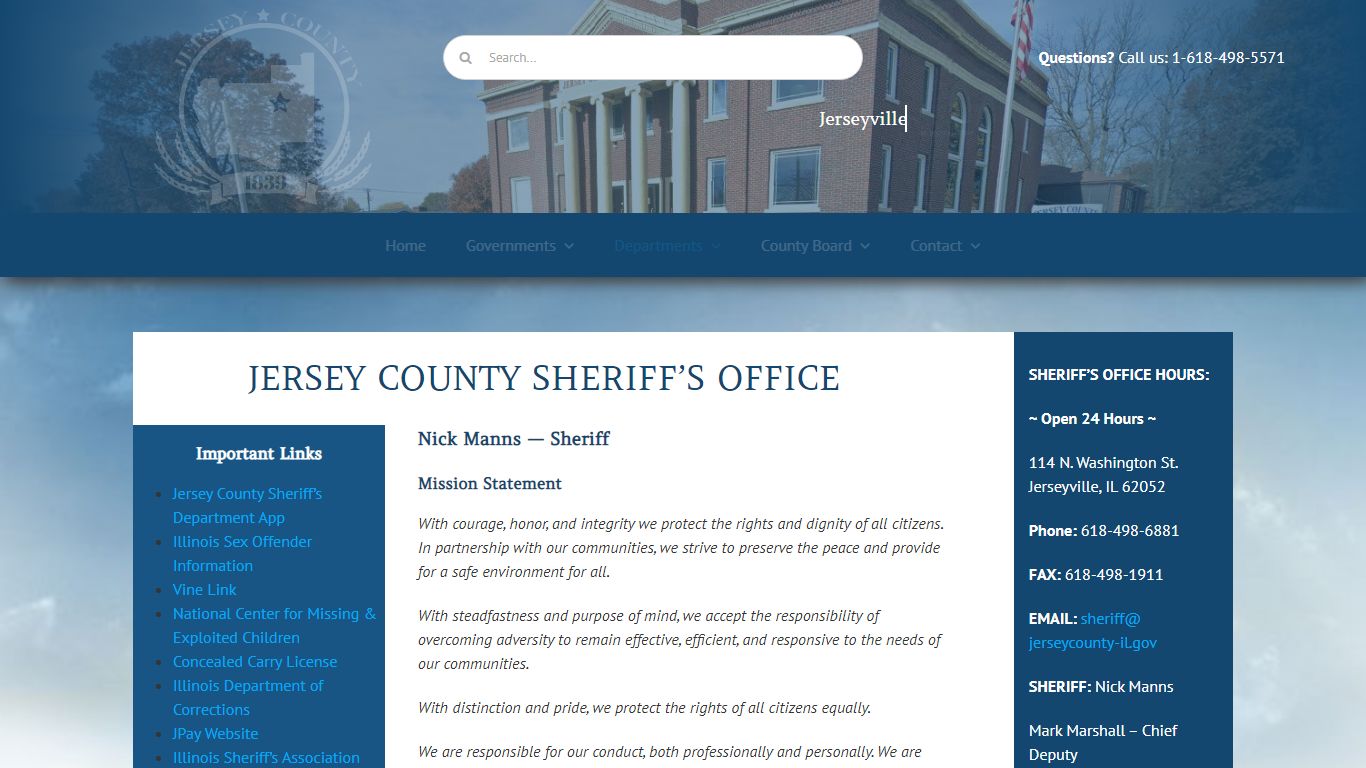 Sheriff Department - Jersey County Government