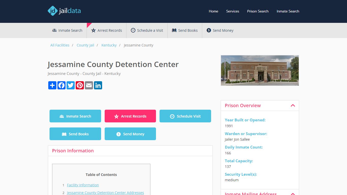 Jessamine County Detention Center: Inmate List, Visitation, Bail, Send ...