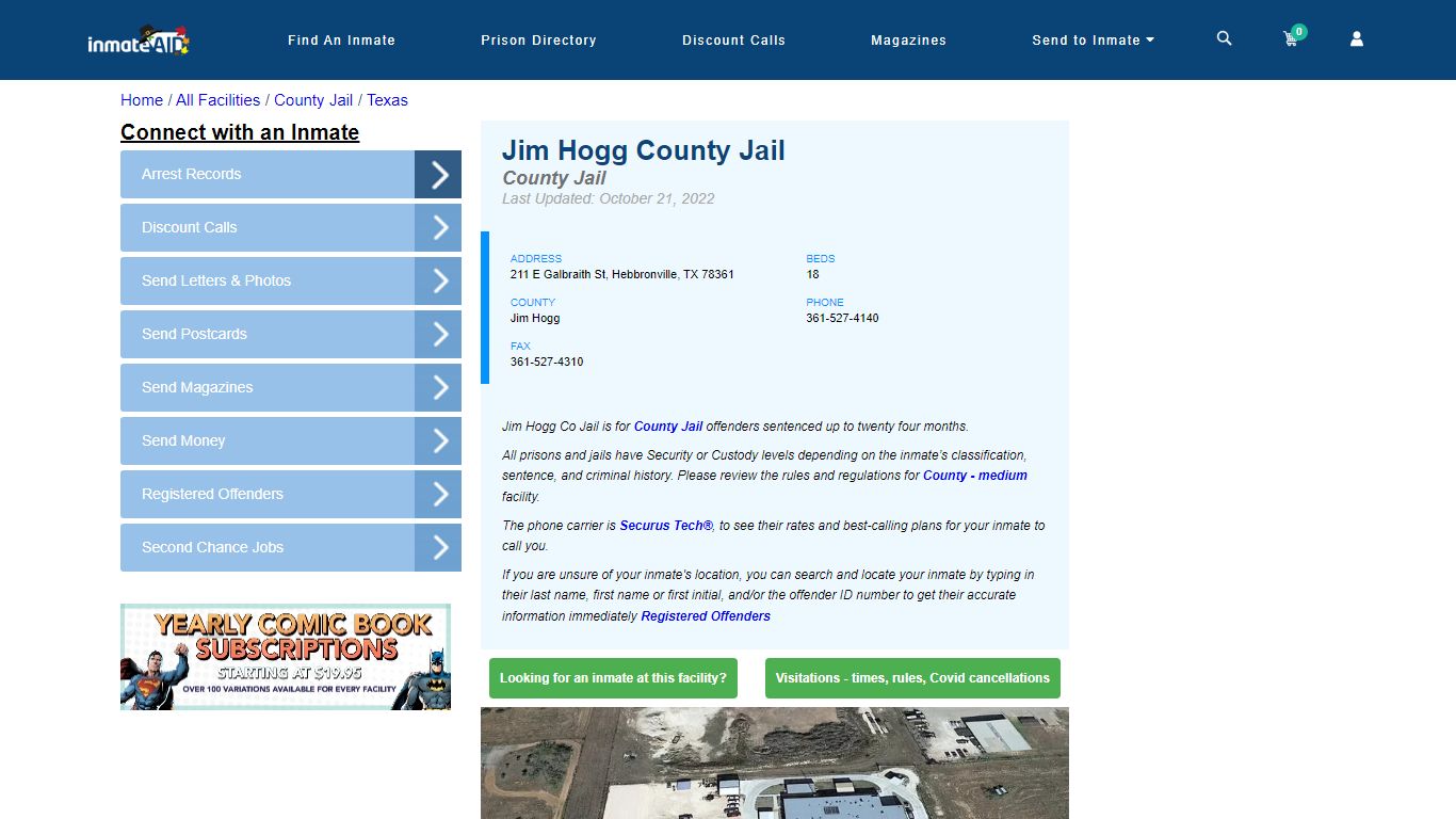Jim Hogg County Jail - Inmate Locator - Hebbronville, TX