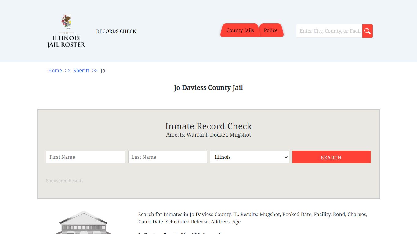 Jo Daviess County Jail | Jail Roster Search
