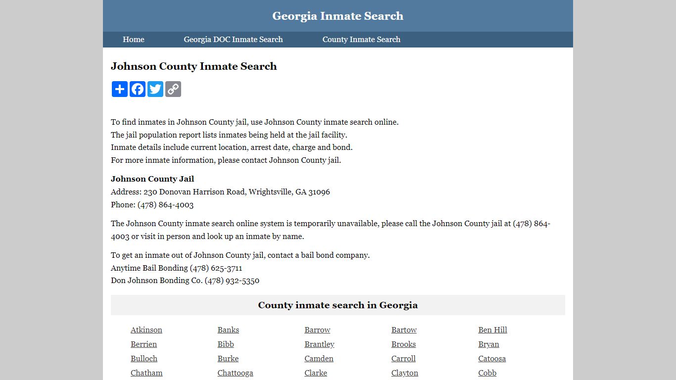 Johnson County Inmate Search