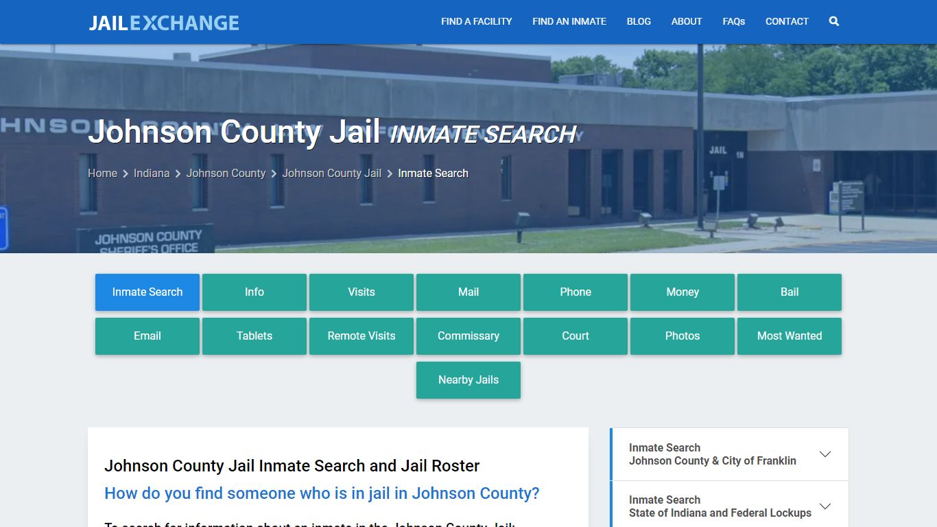 Inmate Search: Roster & Mugshots - Johnson County Jail, IN