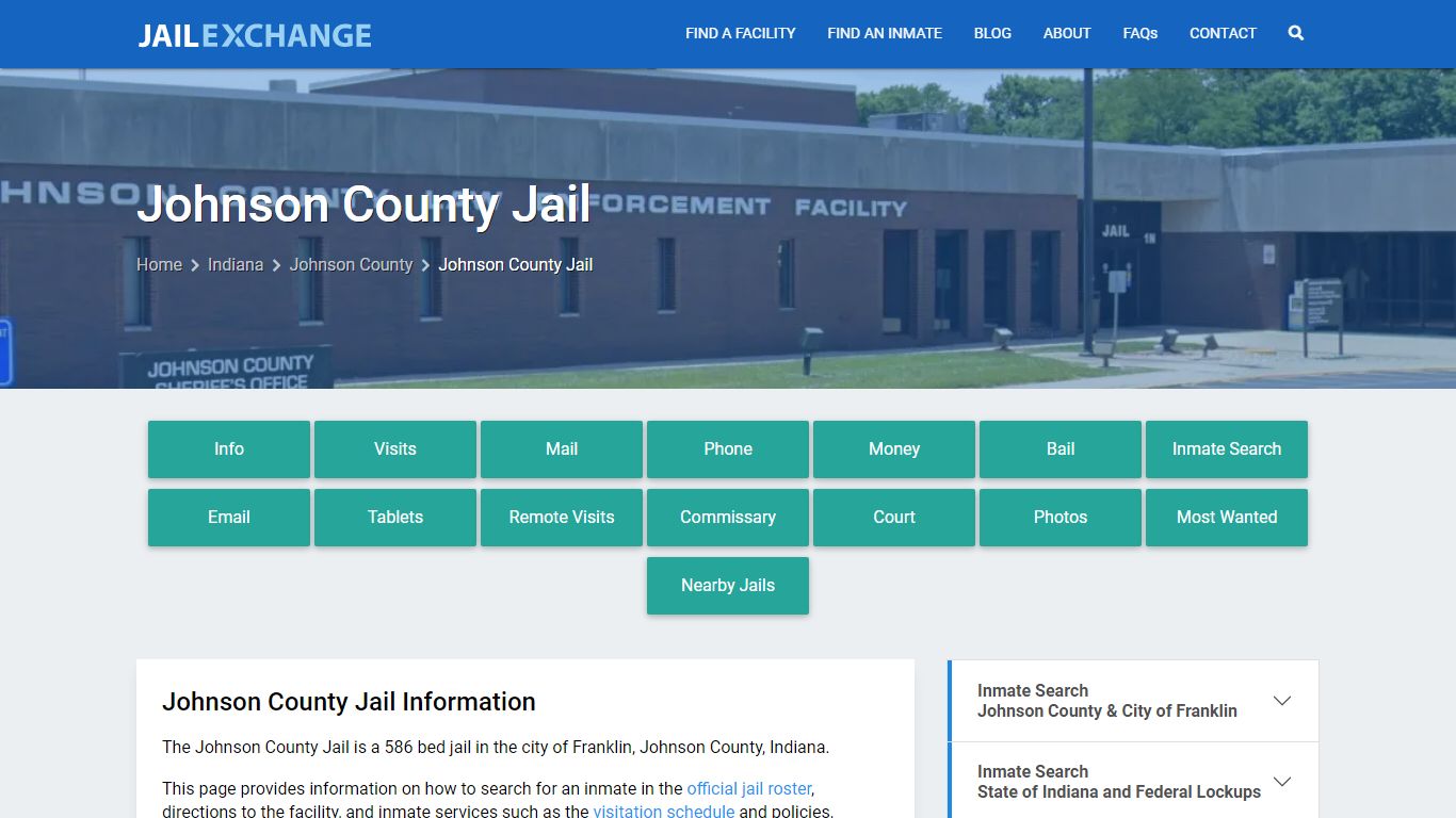 Johnson County Jail, IN Inmate Search, Information
