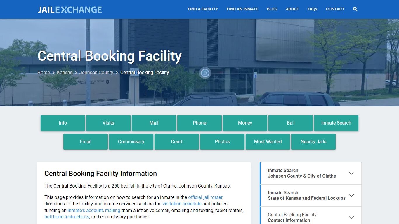 Central Booking Facility, KS Inmate Search, Information - Jail Exchange
