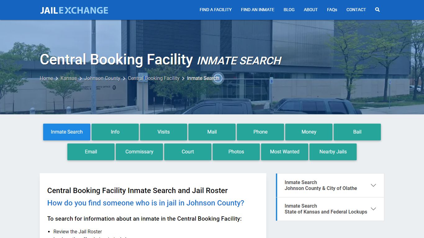 Central Booking Facility Inmate Search - Jail Exchange