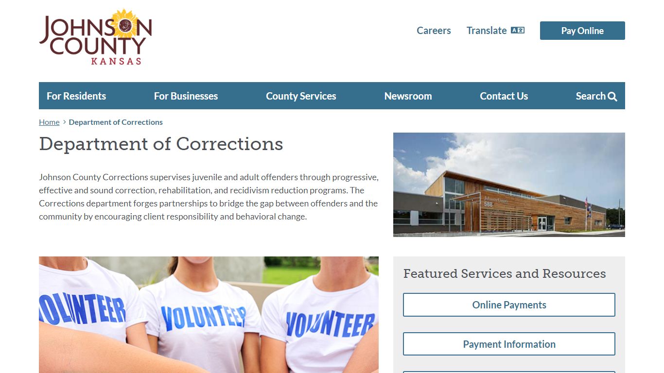 Department of Corrections | Johnson County Kansas