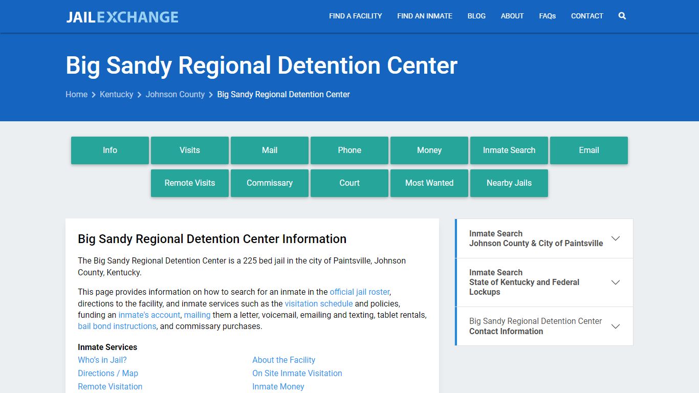 Big Sandy Regional Detention Center - Jail Exchange