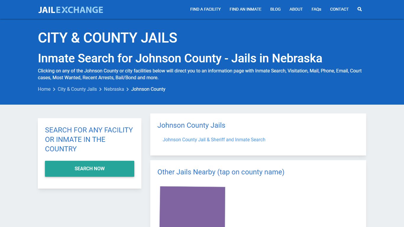 Inmate Search for Johnson County | Jails in Nebraska - Jail Exchange
