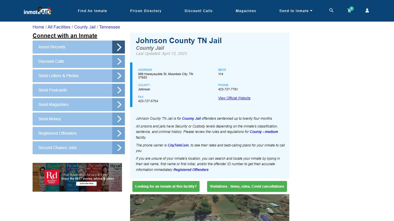 Johnson County TN Jail - Inmate Locator - Mountain City, TN