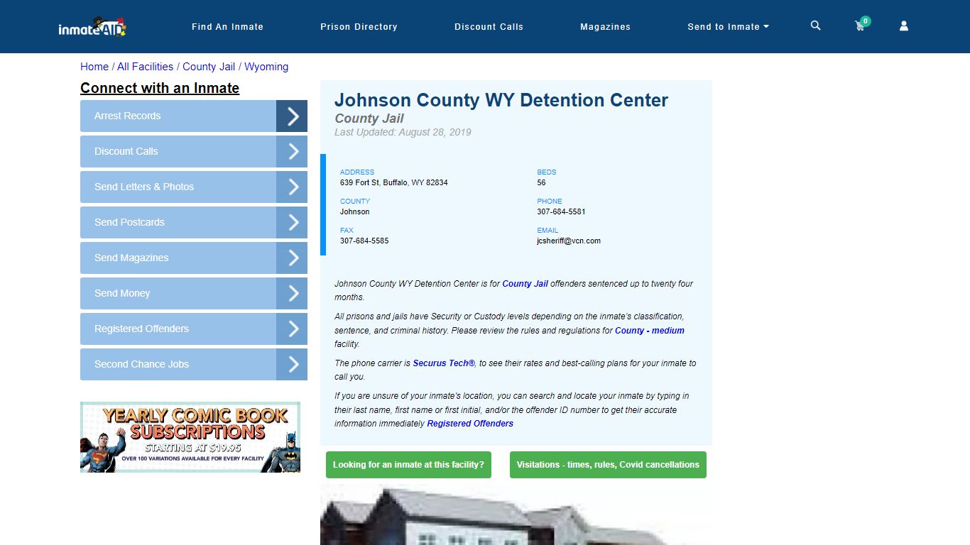 Johnson County WY Detention Center - Inmate Locator - Buffalo, WY