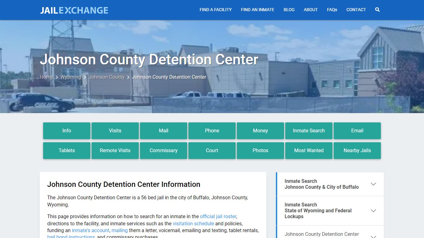 Johnson County Detention Center, WY Inmate Search, Information