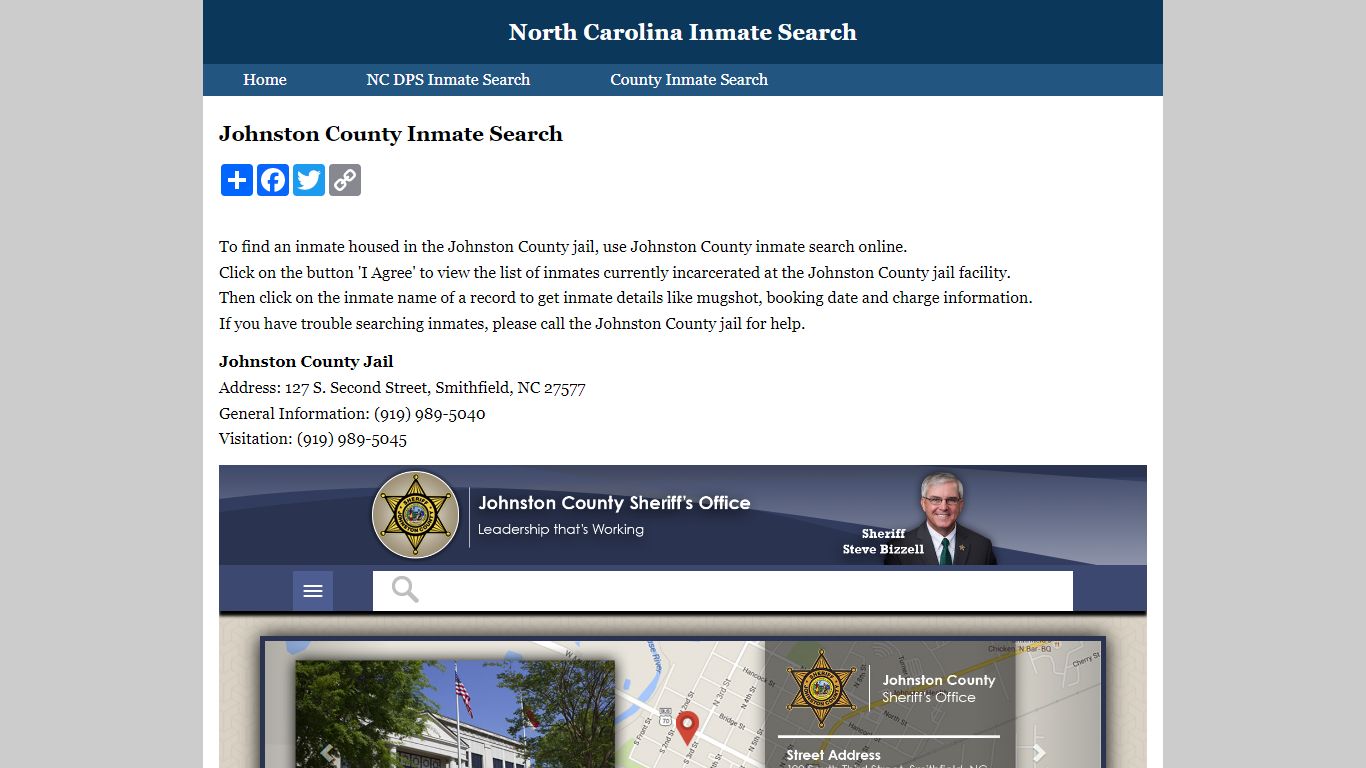 Johnston County Inmate Search