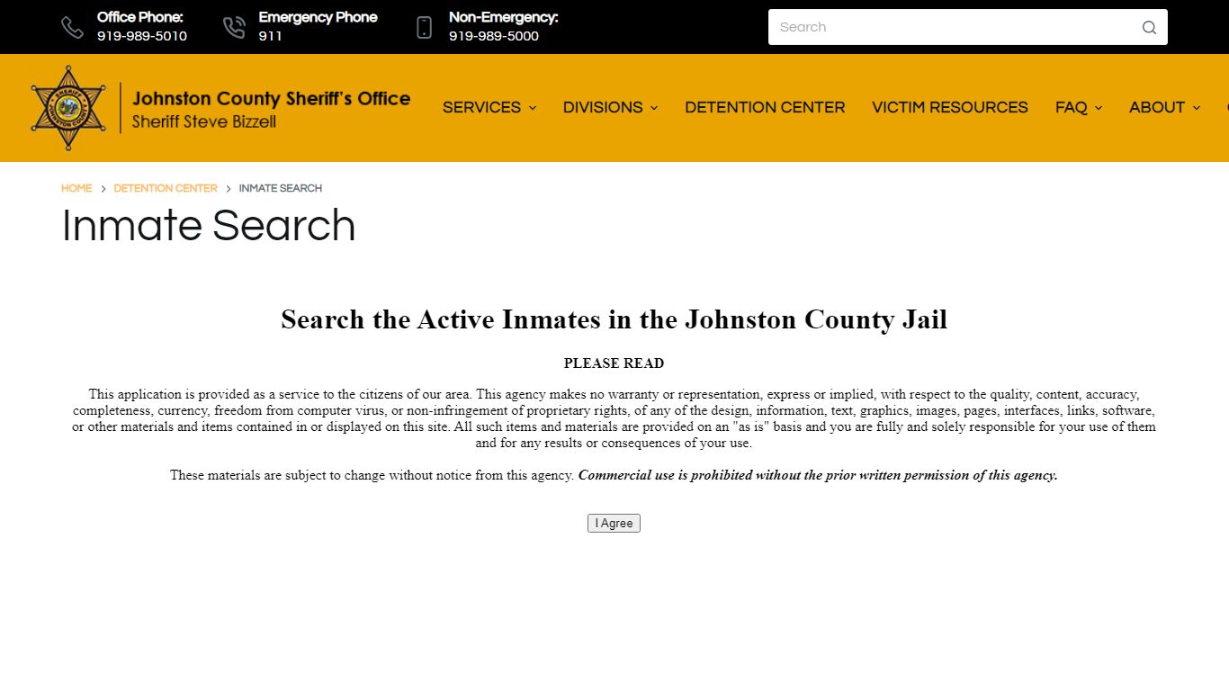 Inmate Search - Johnston County Sheriff's Office