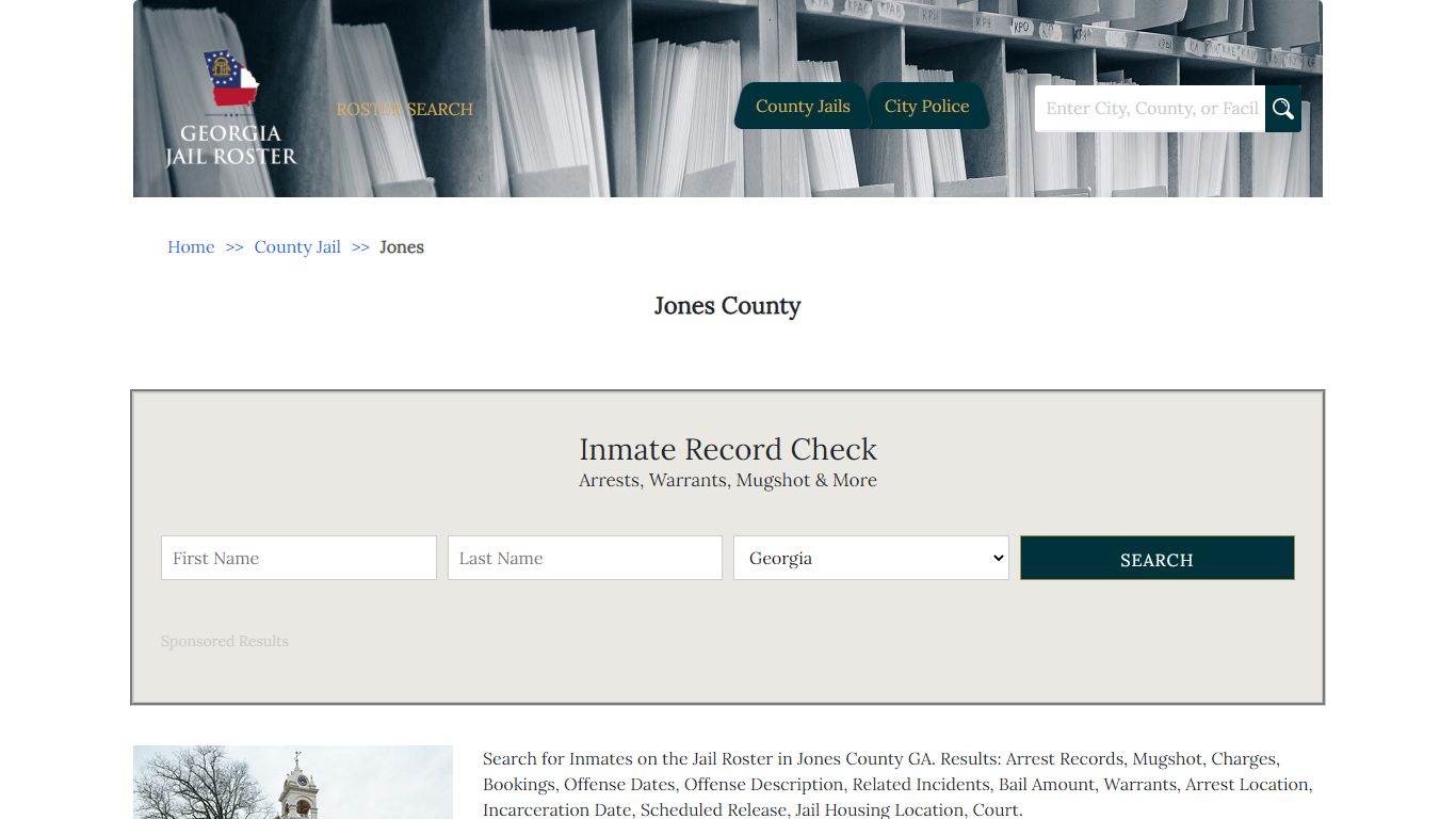 Jones County | Georgia Jail Inmate Search