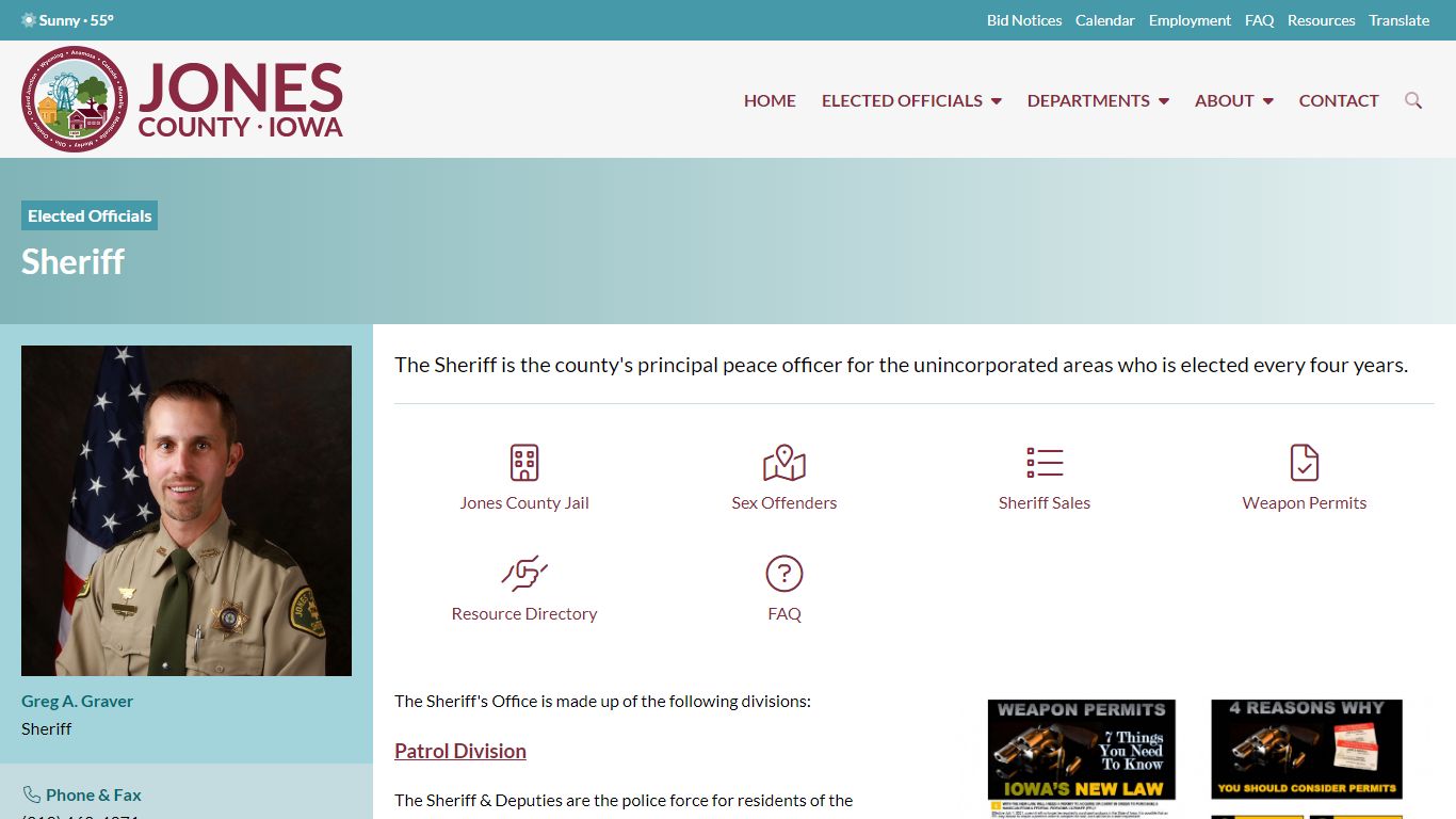 Sheriff of Jones County, Iowa
