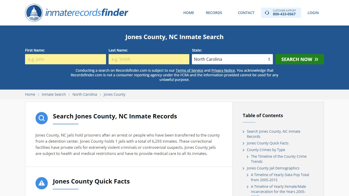 Jones County, NC Inmate Lookup & Jail Records Online