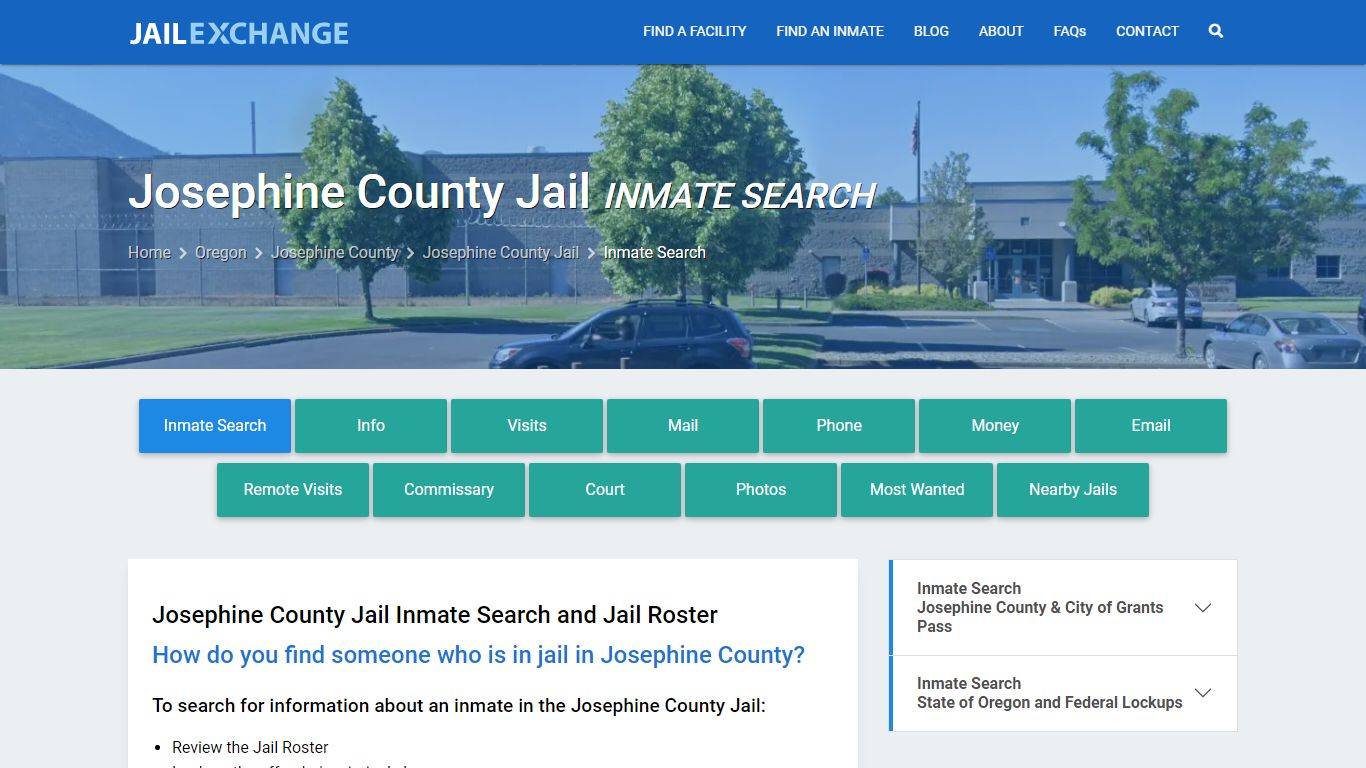 Josephine County Jail Inmate Search - Jail Exchange