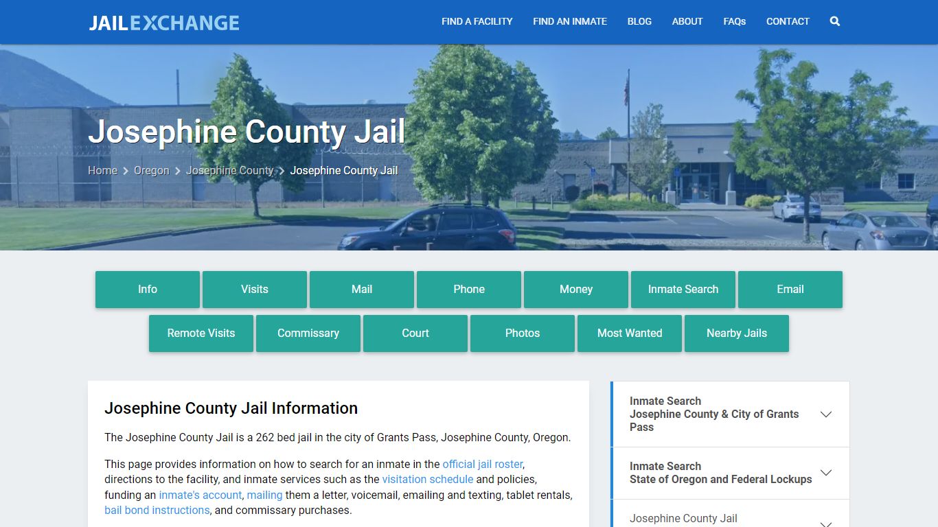 Josephine County Jail, OR Inmate Search, Information